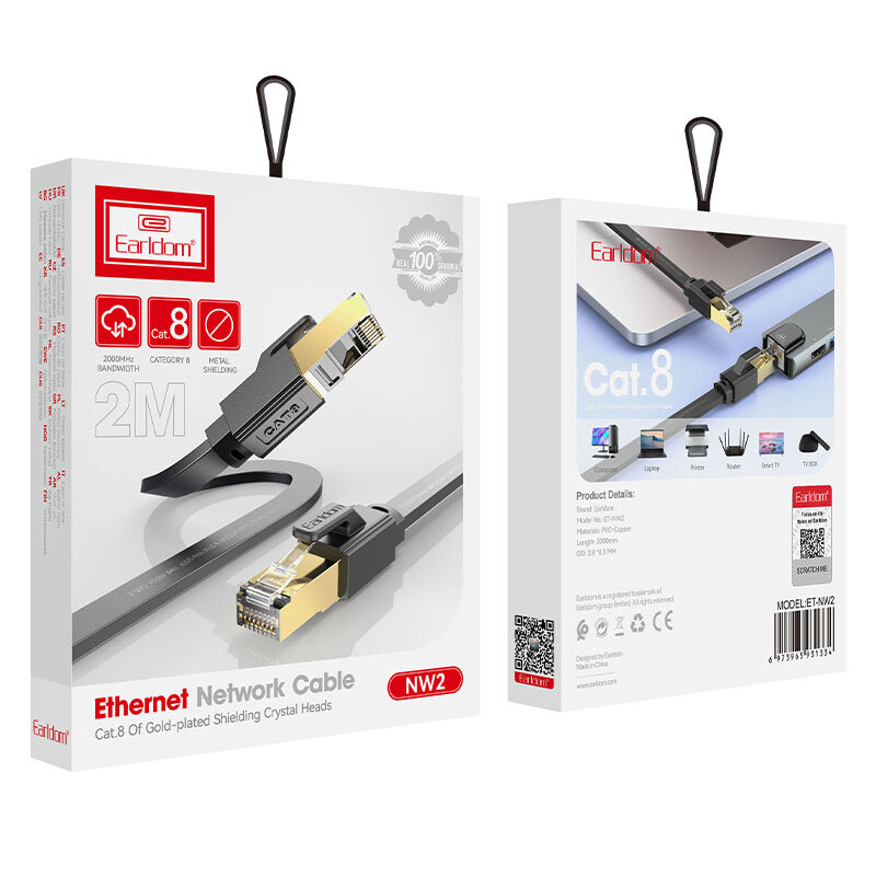 کابل شبکه Cat8 ارلدام ET-NW2 طول 2 متر