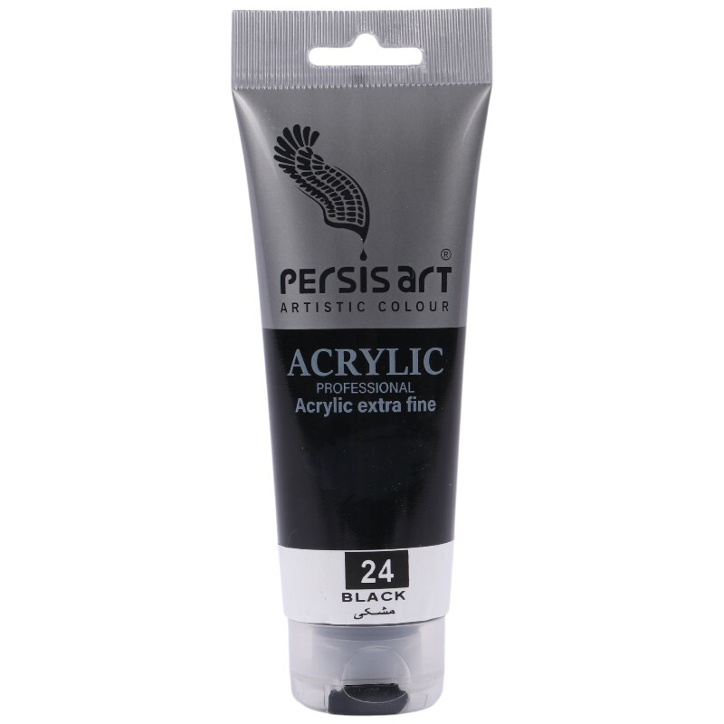 رنگ اکریلیک پرسیس آرت Black 24 حجم 75 میلی لیتر