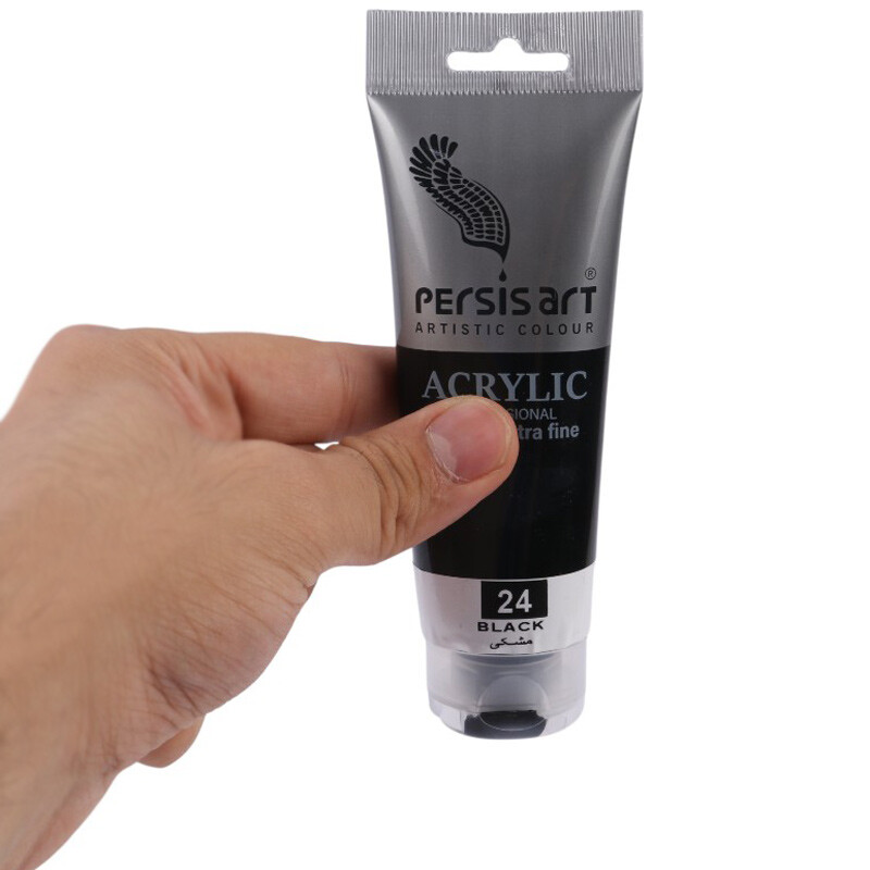 رنگ اکریلیک پرسیس آرت Black 24 حجم 75 میلی لیتر