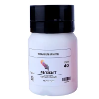 رنگ اکریلیک پرسیس آرت Titanium White 40 حجم 250 میلی لیتر