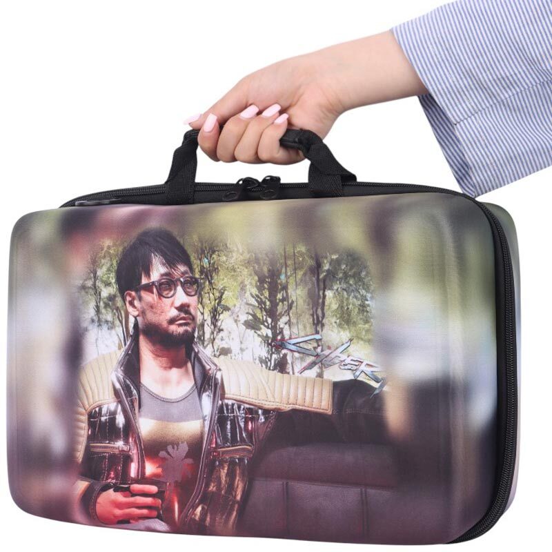 کیف کنسول بازی PS5 Slim طرح Cyberpunk 2077 Hideo Kojima