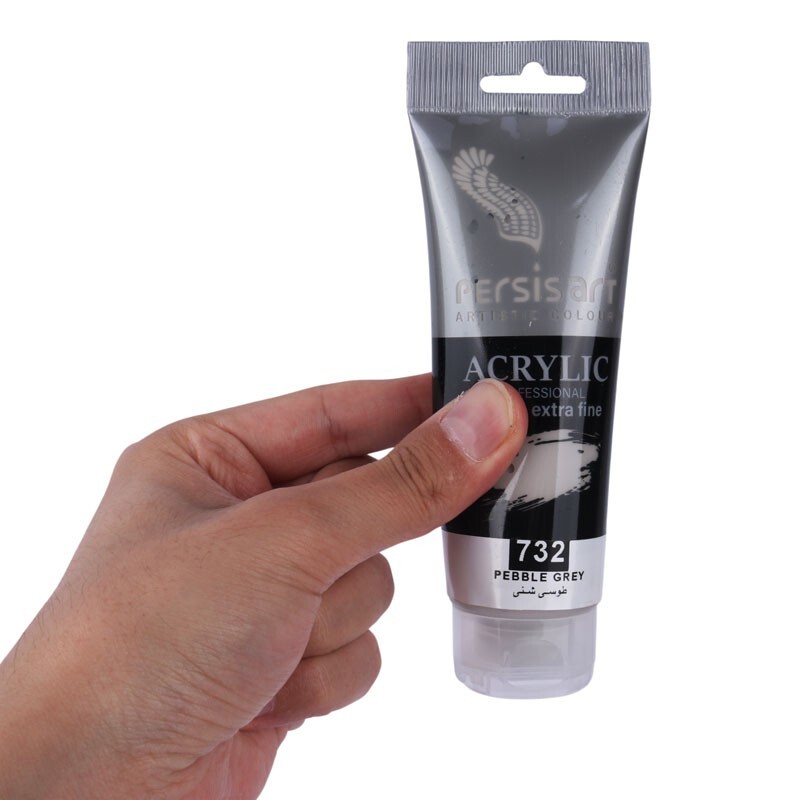 رنگ اکریلیک پرسیس آرت Pebble Grey 732 حجم 75 میلی لیتر
