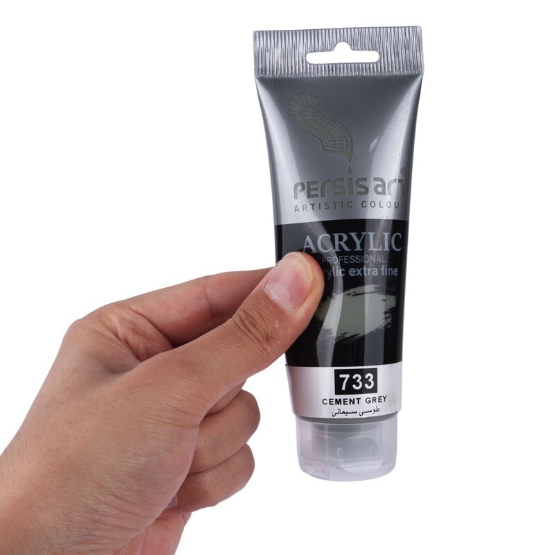 رنگ اکریلیک پرسیس آرت Cement Grey 733 حجم 75 میلی لیتر