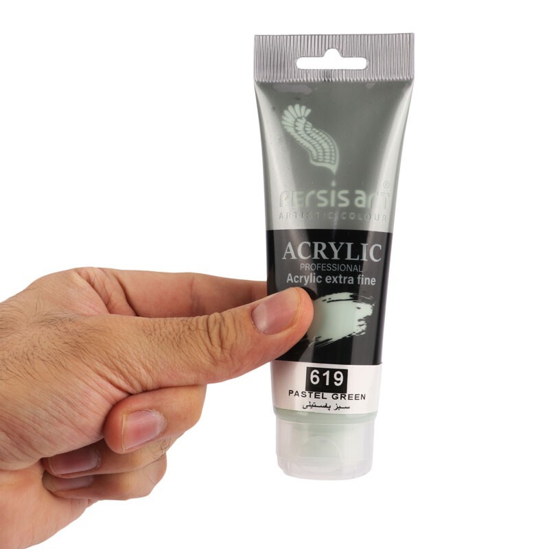 رنگ اکریلیک پرسیس آرت Pastel Green 619 حجم 75 میلی لیتر