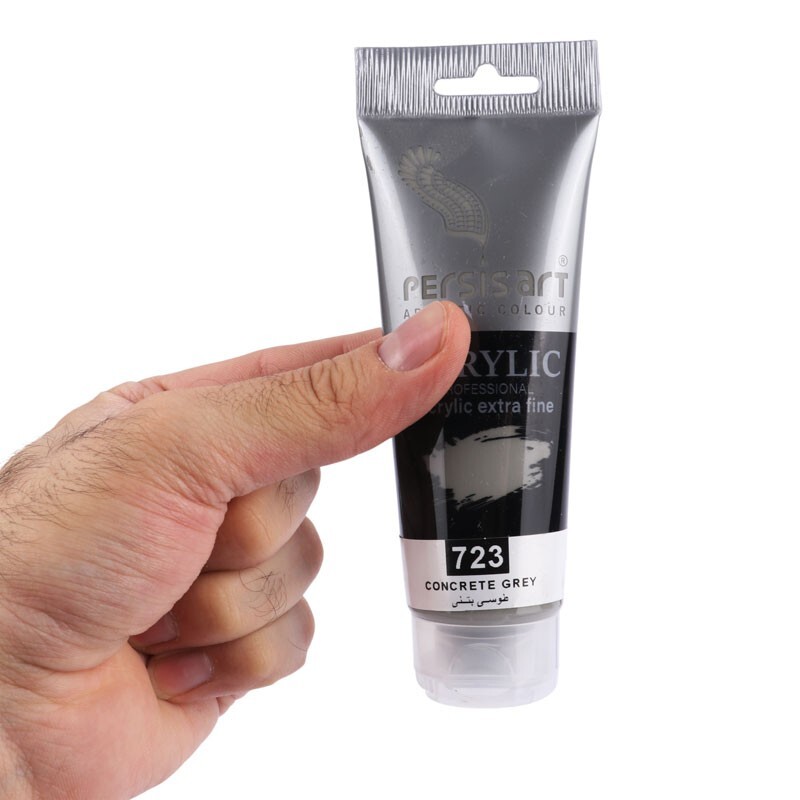 رنگ اکریلیک پرسیس آرت Concrete Grey 723 حجم 75 میلی لیتر