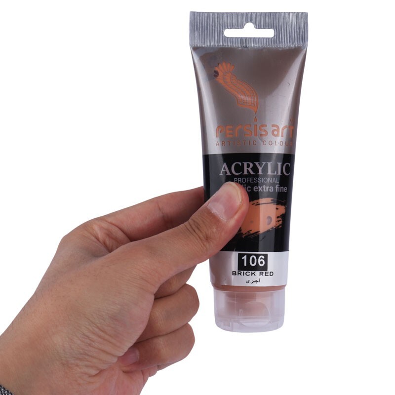 رنگ اکریلیک پرسیس آرت Brick Red 106 حجم 75 میلی لیتر