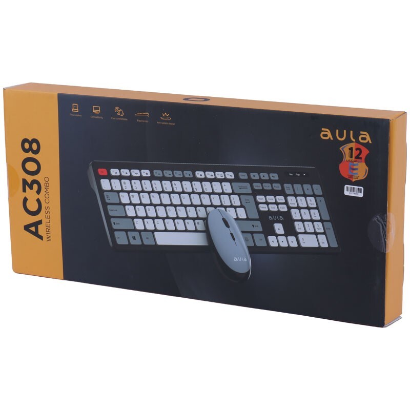 کیبورد و موس بی سیم آئولا AC308