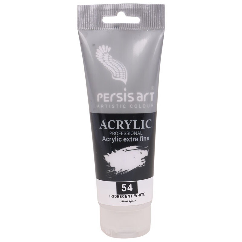 رنگ اکریلیک پرسیس آرت Iridescent White 54 حجم 75 میلی لیتر