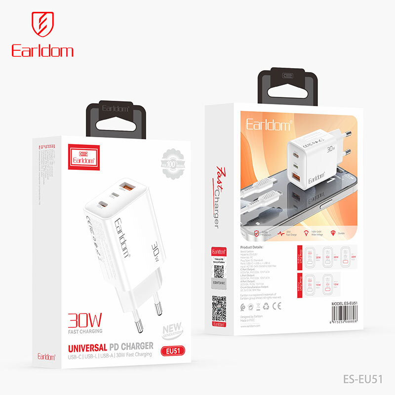 شارژر دیواری 20 وات ارلدام ES-EU51 PD 3A