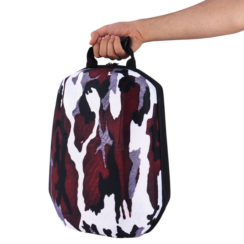 کیف کوله ای کنسول بازی Nakhl PS5 Slim پارچه ای چریکی زرشکی سفید