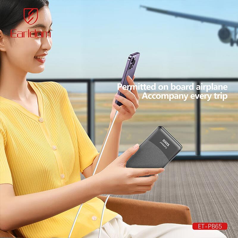 پاور بانک ارلدام ET-PB65 10W ظرفیت 10000 میلی آمپر ساعت