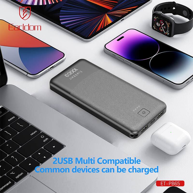 پاور بانک ارلدام ET-PB65 10W ظرفیت 10000 میلی آمپر ساعت