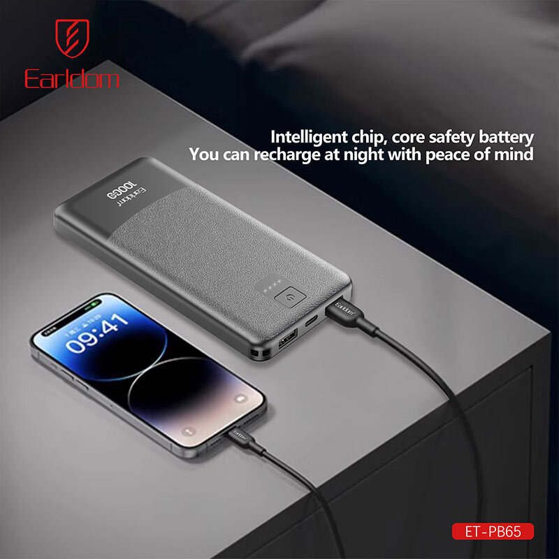 پاور بانک ارلدام ET-PB65 10W ظرفیت 10000 میلی آمپر ساعت