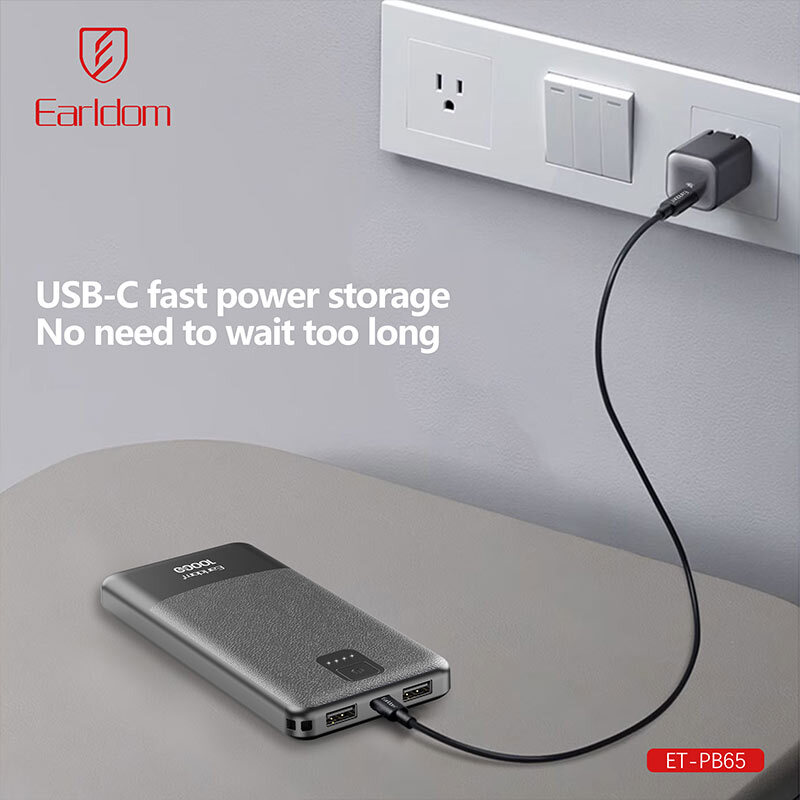 پاور بانک ارلدام ET-PB65 10W ظرفیت 10000 میلی آمپر ساعت