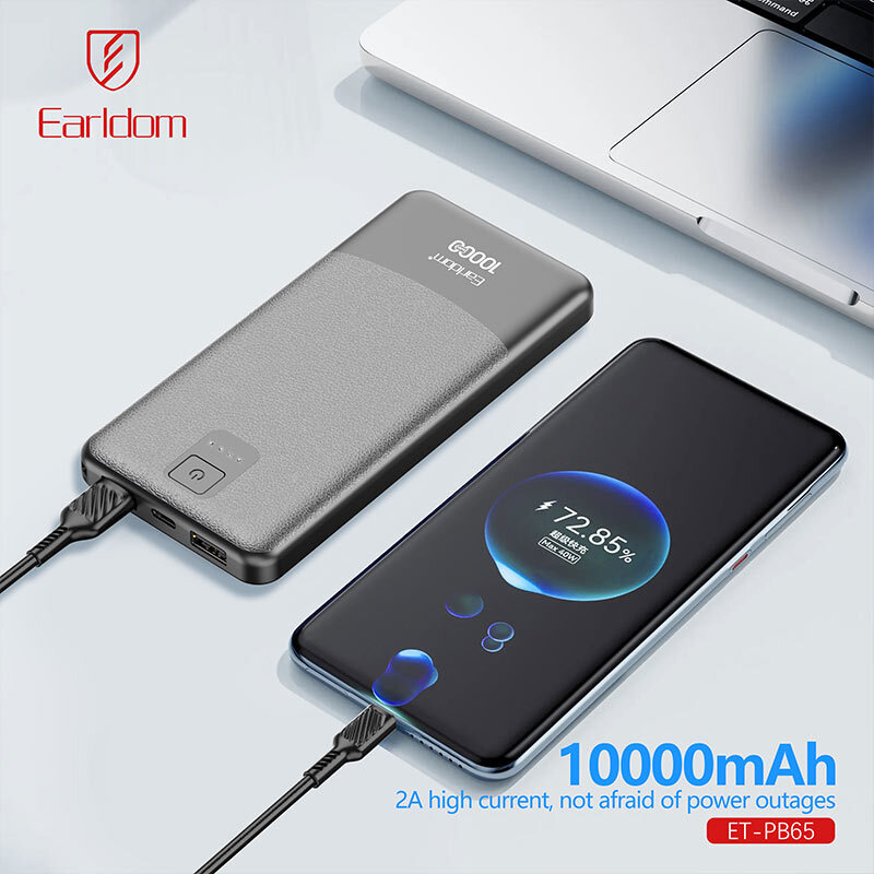 پاور بانک ارلدام ET-PB65 10W ظرفیت 10000 میلی آمپر ساعت