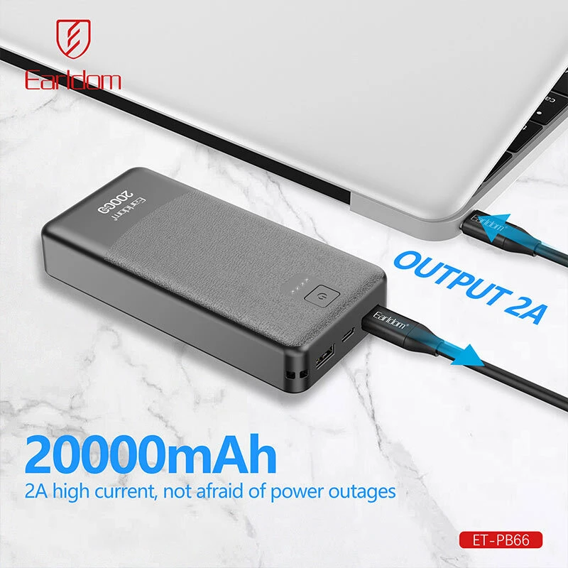 پاور بانک ارلدام ET-PB66 10W ظرفیت 20000 میلی آمپر ساعت