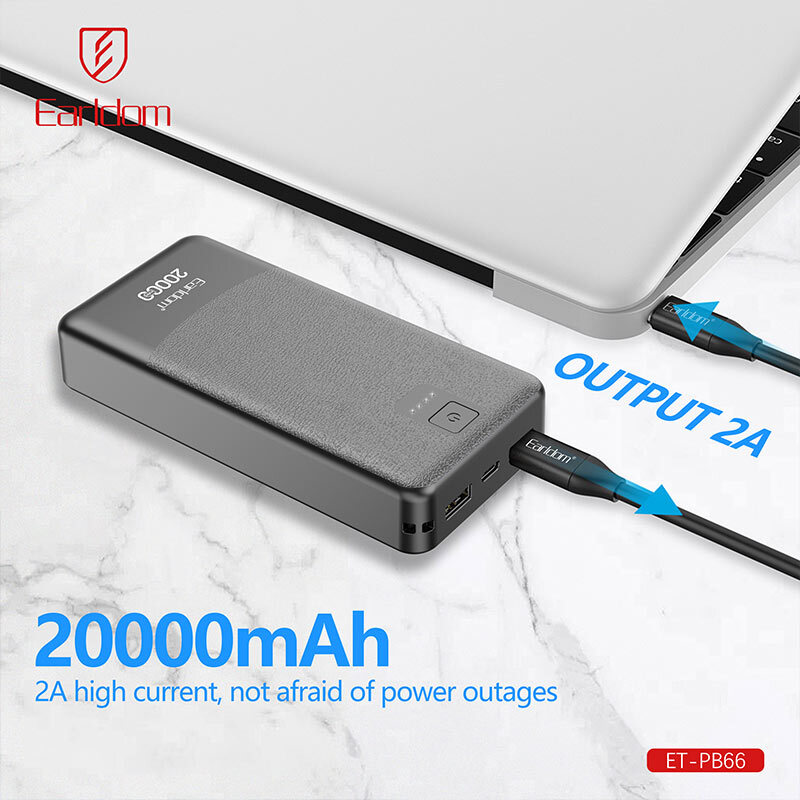 پاور بانک ارلدام ET-PB66 10W ظرفیت 20000 میلی آمپر ساعت