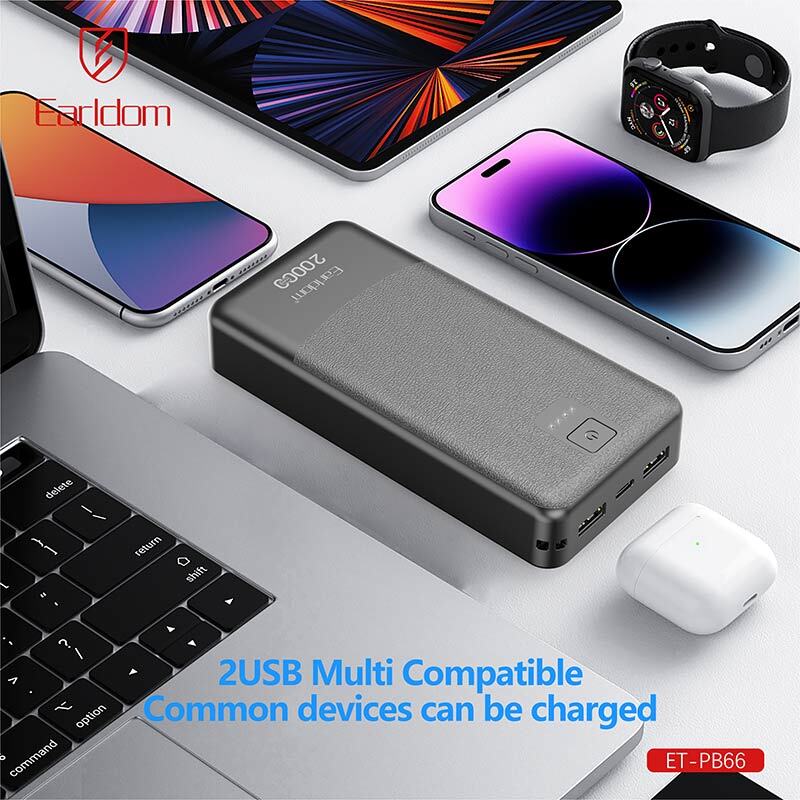 پاور بانک ارلدام ET-PB66 10W ظرفیت 20000 میلی آمپر ساعت