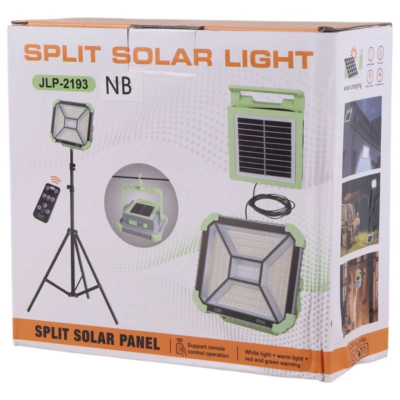 پروژکتور سیار شارژی و پاور بانک خورشیدی Split Solar Light JLP-2192 + ریموت کنترل