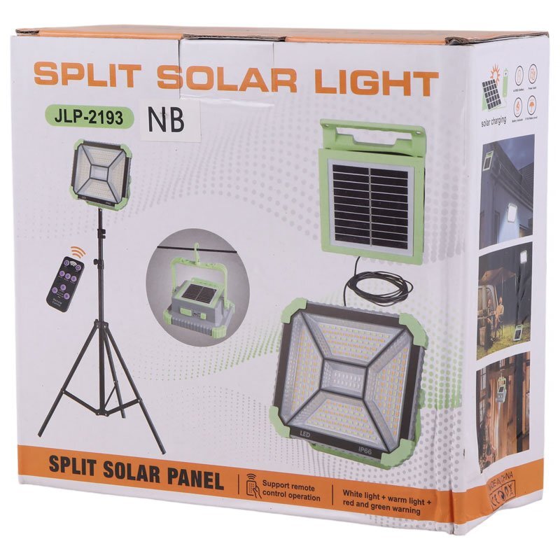 پروژکتور سیار شارژی و پاور بانک خورشیدی Split Solar Light JLP-2192 + ریموت کنترل