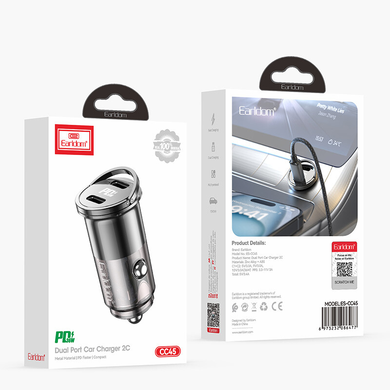 شارژر فندکی 36 وات ارلدام ES-CC45