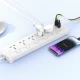 چند راهی 5 خانه ارت دار ایکس او XO-WL19 با کابل 2 متری + شارژر USB و Type-C