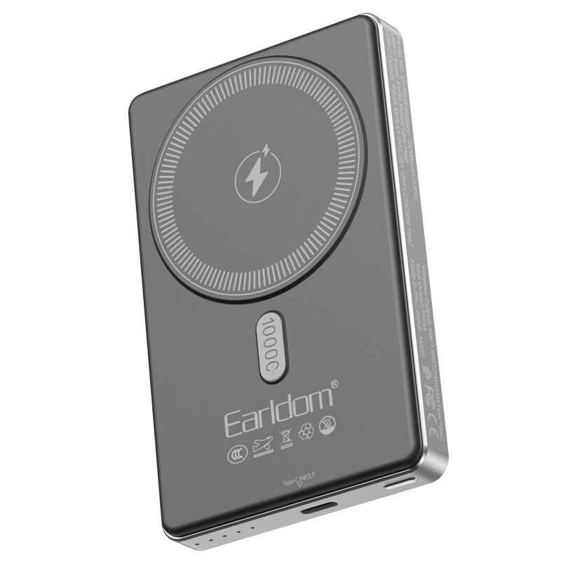 پاور بانک بی سیم فست شارژ ارلدام ET-PD49 PD 20W ظرفیت 10000 میلی آمپر ساعت