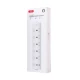 چند راهی 5 خانه ارت دار ایکس او XO-WL19 با کابل 2 متری + شارژر USB و Type-C