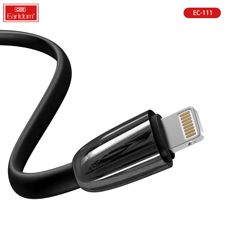 کابل آیفونی فست شارژ Earldom EC-111i 2.4A 3m