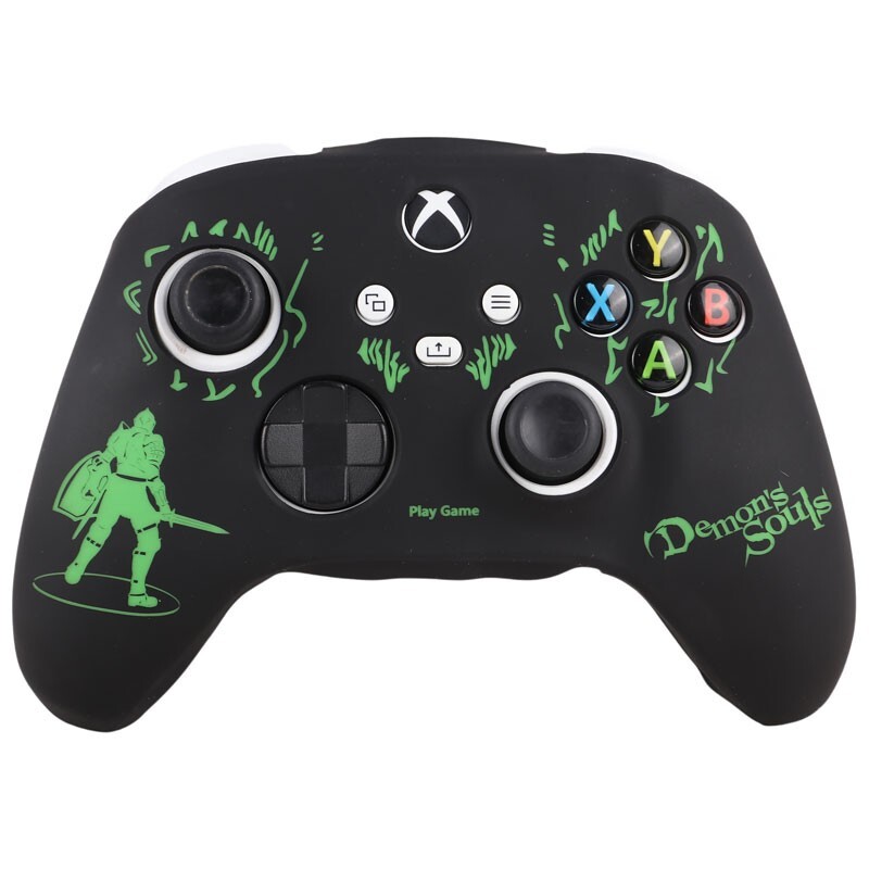 روکش دسته بازی Xbox X/S طرح Demons Souls زمینه مشکی سبز