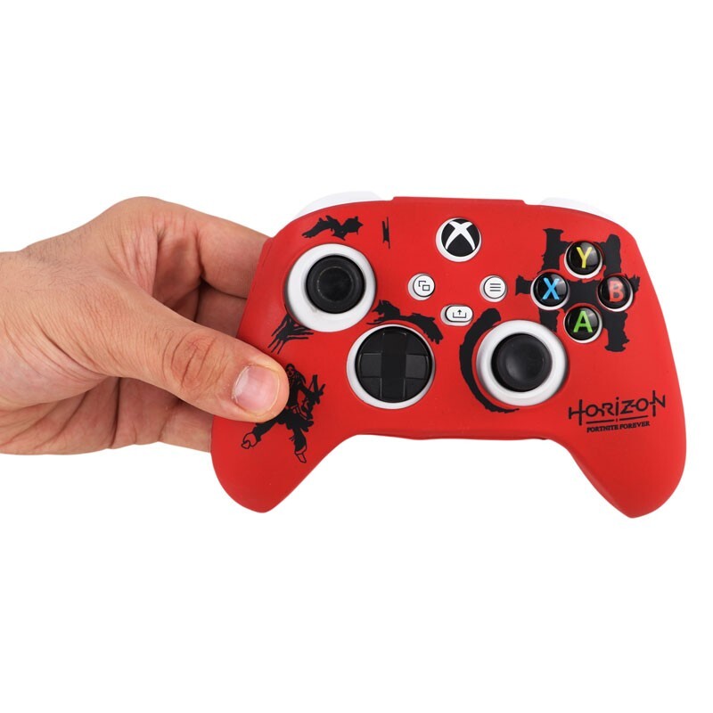 روکش دسته بازی Xbox X/S طرح Horizon زمینه قرمز مشکی