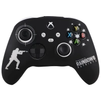 روکش دسته بازی Xbox X/S طرح Rainbow 6 Patriots زمینه مشکی سفید