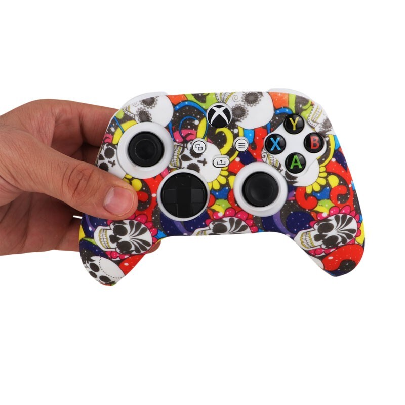 روکش دسته بازی Xbox X/S طرح اسکلت گلدار کد 1