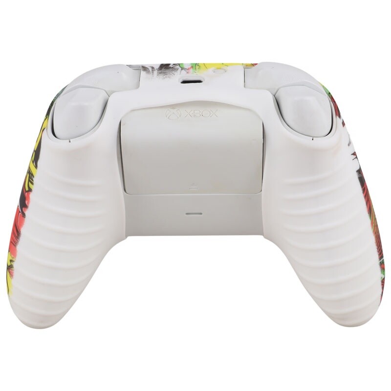 روکش دسته بازی Xbox X/S طرح اسکلت و گل قرمز