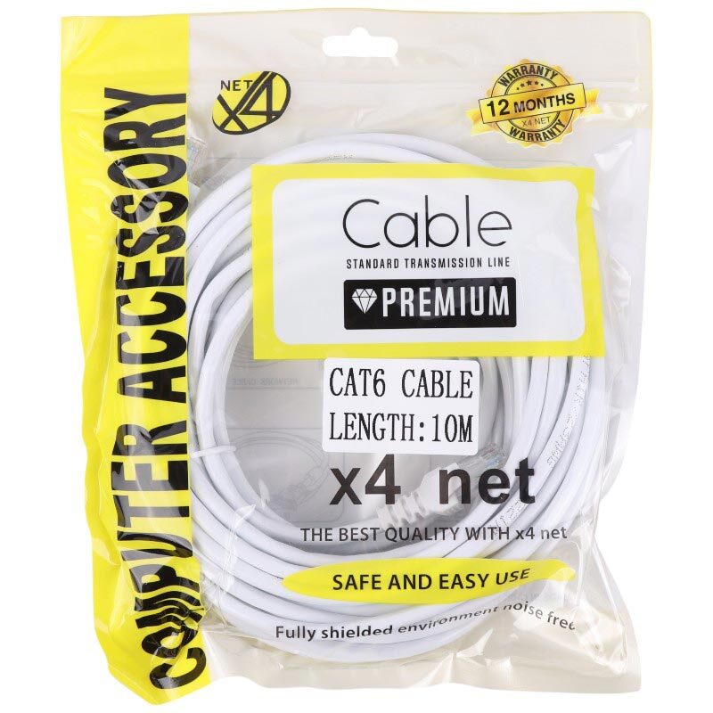 کابل شبکه Cat6 ایکس فور نت طول 10 متر