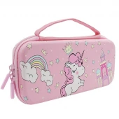 کیف کنسول بازی Nintendo Switch OLED طرح Bonaever Pink Unicorn