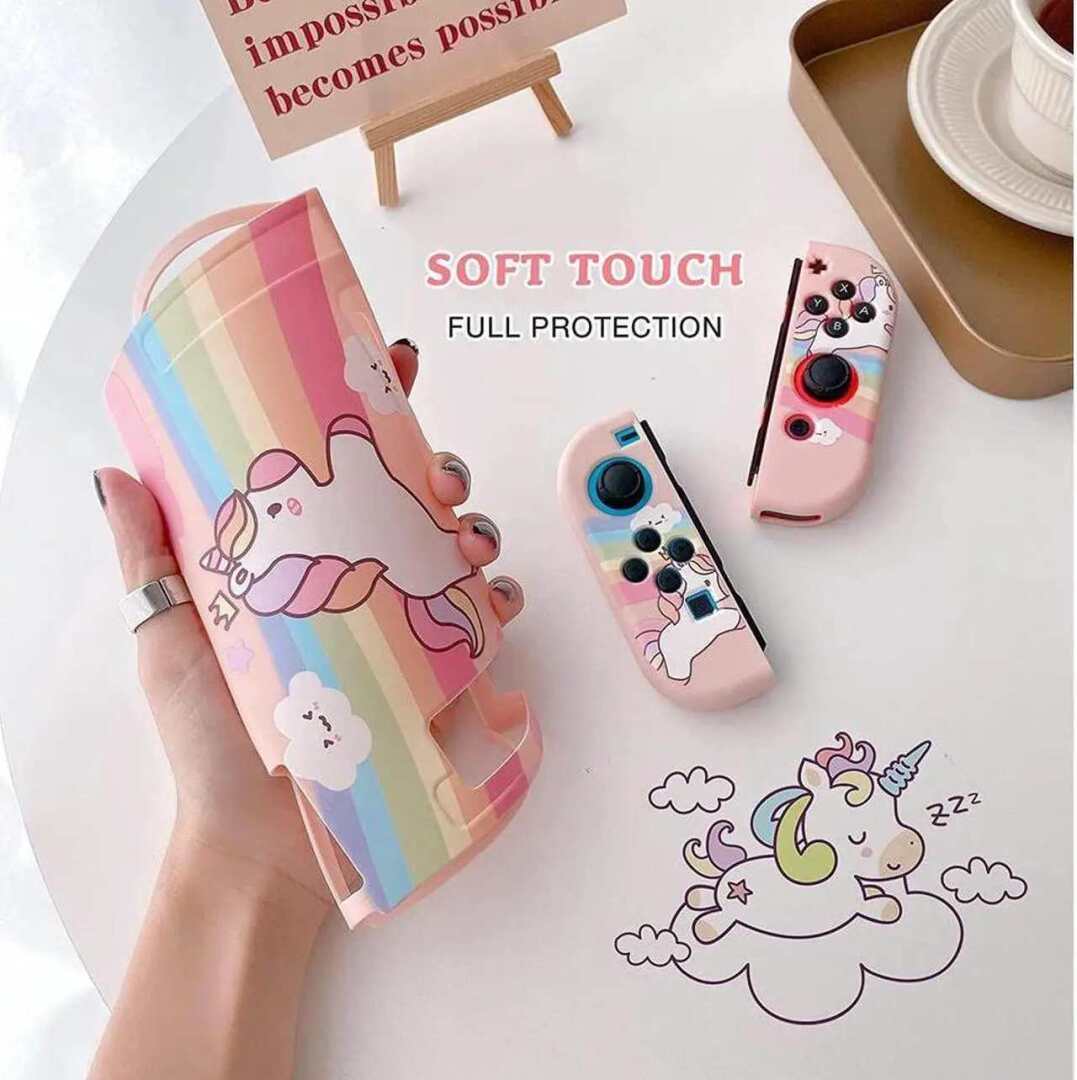 کیف کنسول بازی Bonaever Pink Unicorn Nintendo Switch OLED