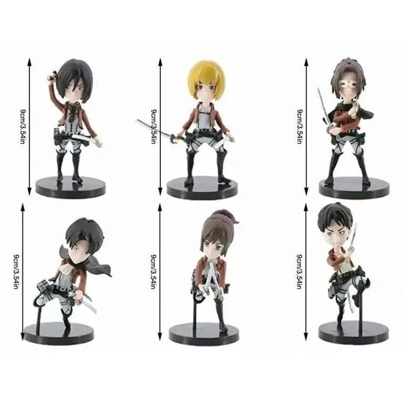 اکشن فیگور طرح انیمه Attack on Titan کد 713/3 بسته 6 عددی
