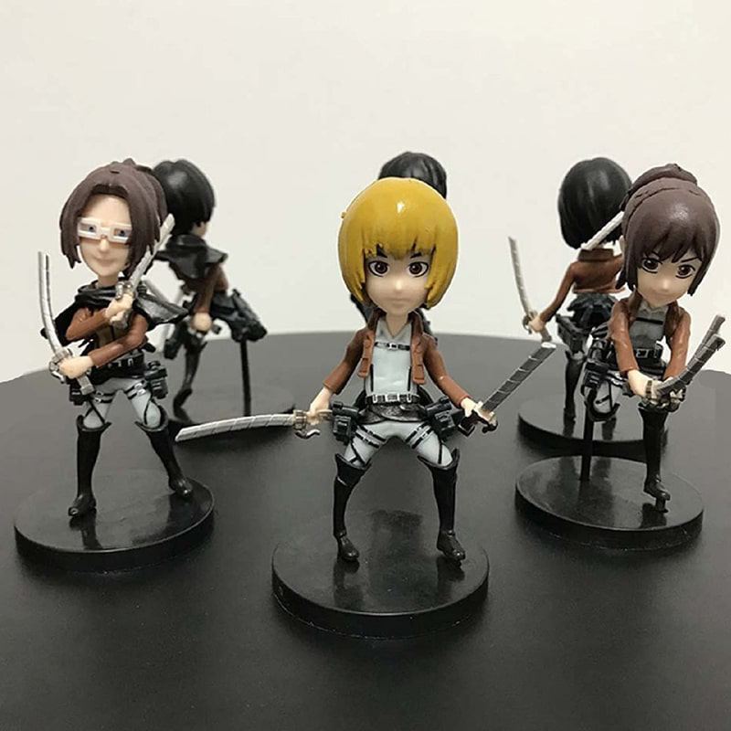 اکشن فیگور طرح انیمه Attack on Titan کد 713/3 بسته 6 عددی