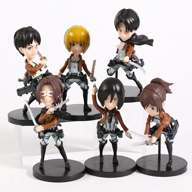 اکشن فیگور طرح انیمه Attack on Titan کد 713/3 بسته 6 عددی