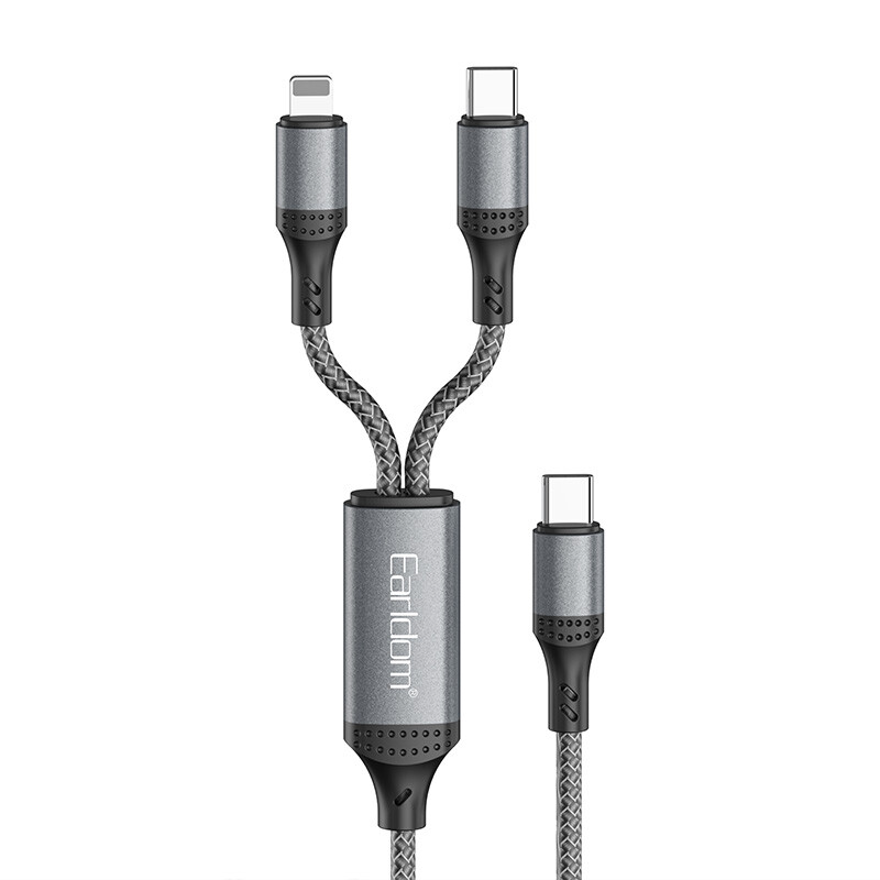 کابل 2 سر فست شارژ Earldom EC-IC04 PD 60W 1.2m