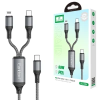 کابل 2 سر فست شارژ Earldom EC-IC04 PD 60W 1.2m