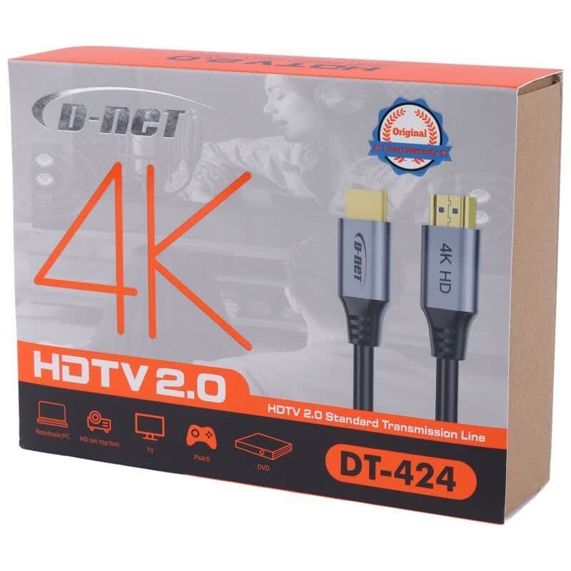 کابل HDMI 4K دی نت DT-424 طول 5 متر