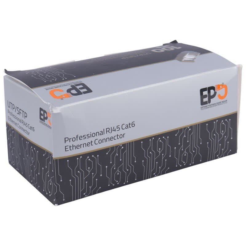 سوکت شبکه EPG RJ45 Cat6 UTP SFTP بسته 100 عددی