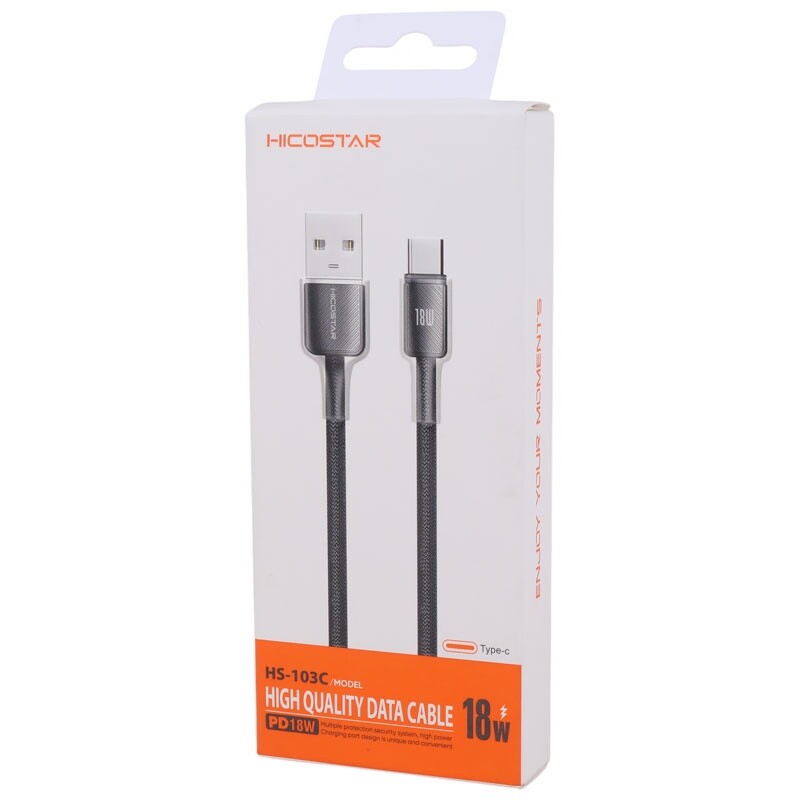 کابل تایپ سی فست شارژ Hicostar HS-103C PD 2.4A 1m