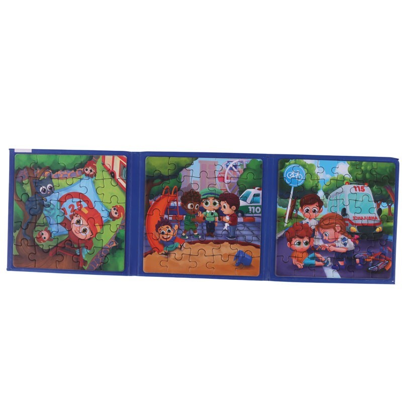 پازل مگنتی کتابی 3 در 1 فرفره های رنگی پویا