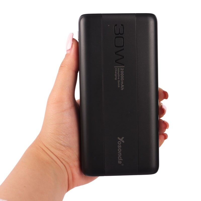 پاور بانک فست شارژ یوسوندا Y-P35 PD QC 30W ظرفیت 20000 میلی آمپر ساعت