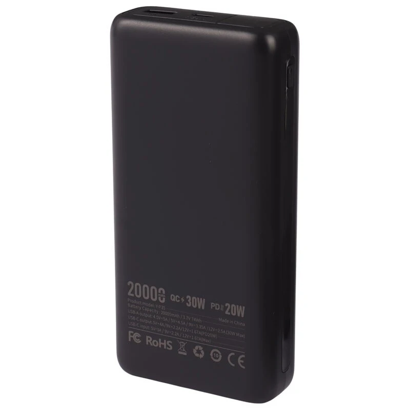 پاور بانک فست شارژ یوسوندا Y-P35 PD QC 30W ظرفیت 20000 میلی آمپر ساعت