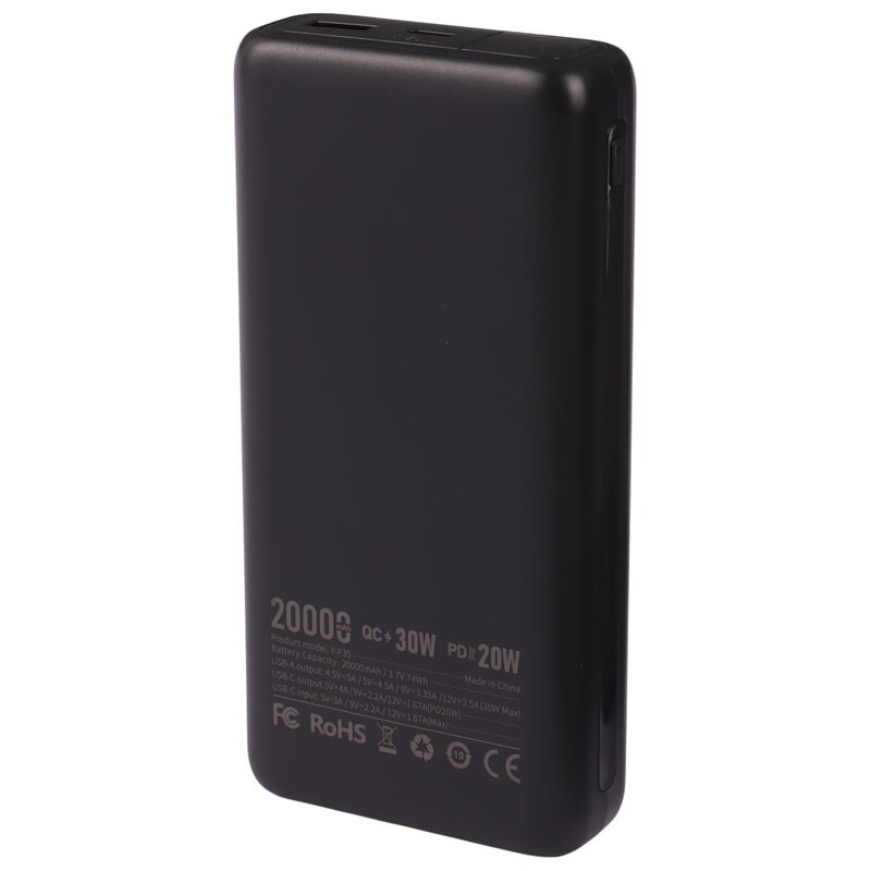 پاور بانک فست شارژ یوسوندا Y-P35 PD QC 30W ظرفیت 20000 میلی آمپر ساعت