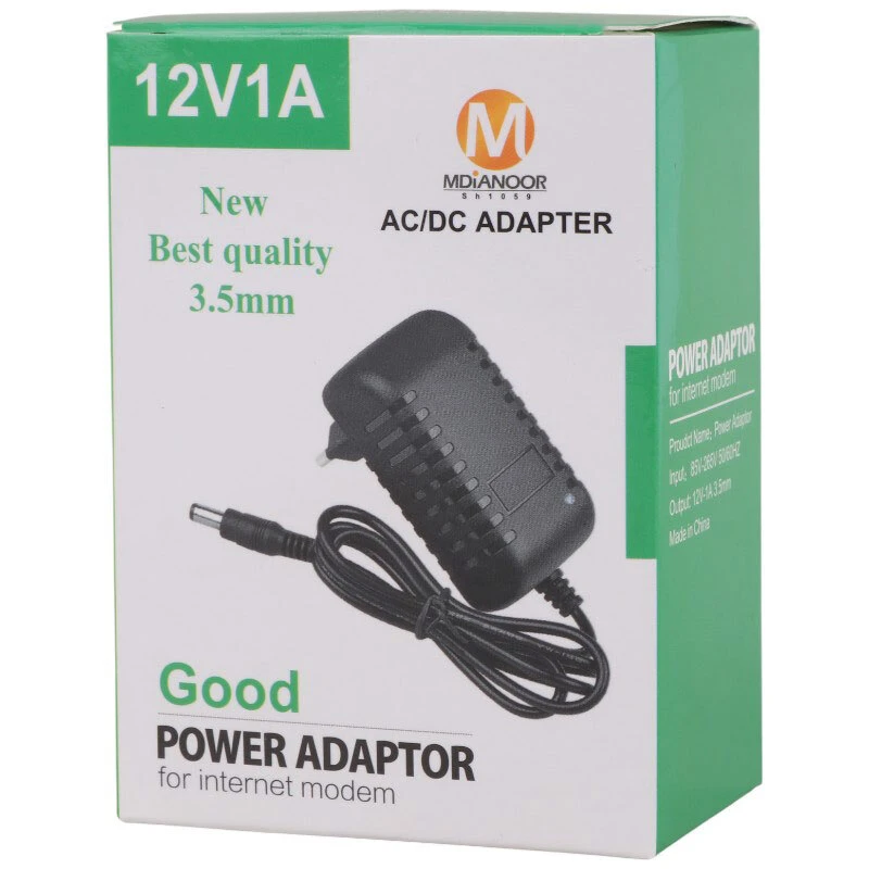 آداپتور برق Mdianoor JK-0610 12V 1A فیش ریز